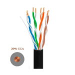 UTP CAT5E OUTDOOR CABLE, 20% COPPER