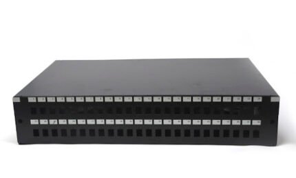 2u 48 sc simplex sliding patch panel unloaded blackjpeg