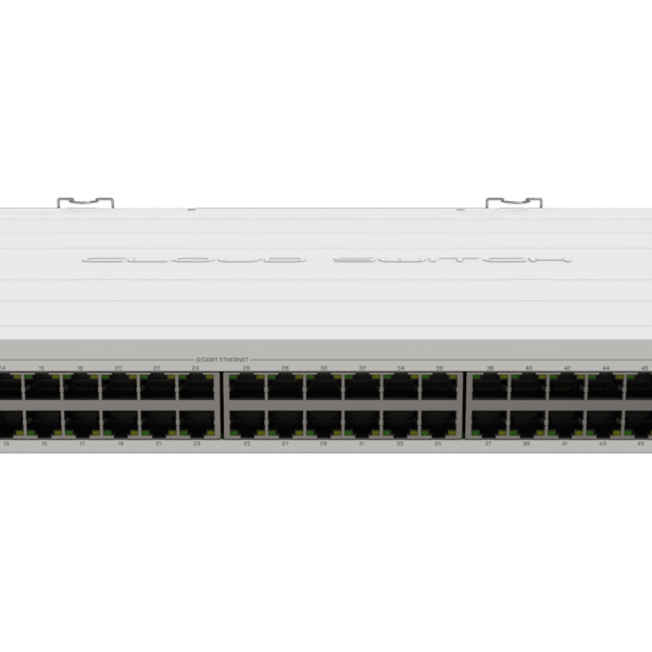 Mikrotik CRS354-48G-4S+2Q+RM Cloud Router Switch 354-48G-4S+2Q+RM with 48 x Gigabit RJ45 LAN, 4 x 10G SFP+ cages, 2 x 40G QSFP+ cages, RouterOS L5, 1U rackmount enclosure, Dual redundant PSU