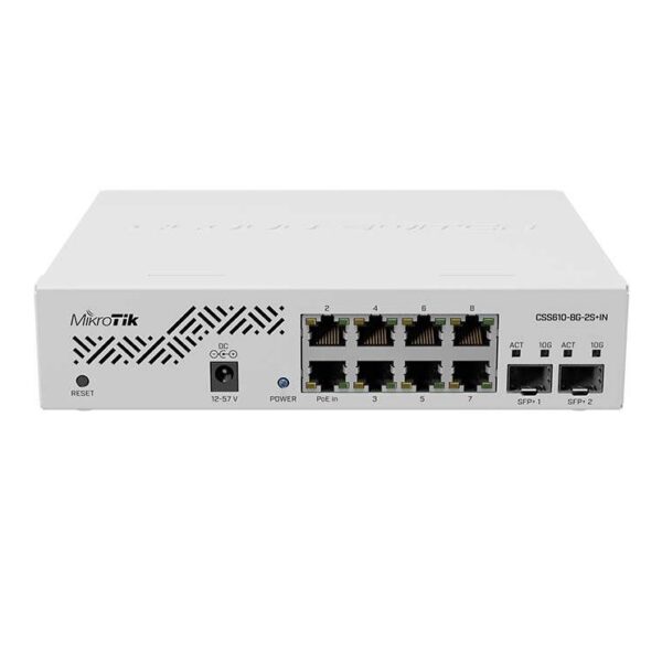 Mikrotik CSS326-24G-2S+RM Cloud Smart Switch 326-24G-2S+RM with 24 x Gigabit Ethernet ports, 2x SFP+ cages, SwOS, 1U rackmount case, PSU