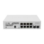 Mikrotik CSS610-8P-2S+IN Cloud Smart Switch 610-8P-2S+IN with 8 x Gigabit 802.3af/at PoE-out ports, 2 x SFP+ cages, SwOS, desktop case, PSU