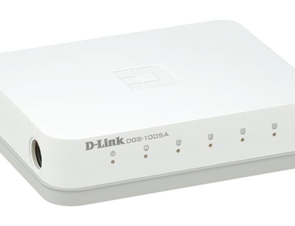 D-Link DGS-1005A - 5 პორტიანი სვიჩი პლასტიკური კორპუსით - INNOCOM.ge