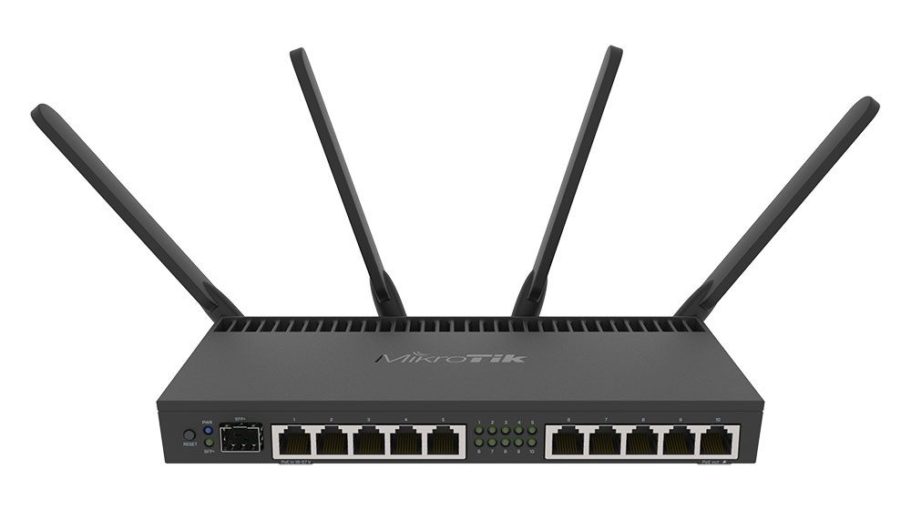 RB4011iGS+5HacQ2HnD-IN Mikrotik RB4011iGS+5HacQ2HnD-IN — gigabit როუტერი 4-chain 5GHz Wi-Fi-ით და 10G uplink-ით - Image 1
