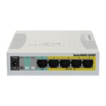 Mikrotik CSS106-1G-4P-1S RB260GSP with 5 Gigabit ports and SFP cage, SwOS, plastic case, PSU, POE-OUT