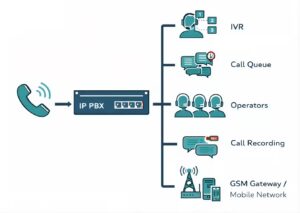 ip telephony and voip pbx installation for office in tbilisi by innocom