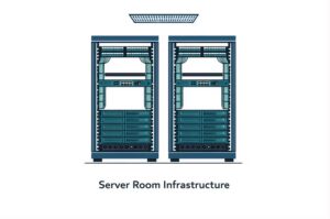 server room installation with 42u rack cabinets and cable management in tbilisi by innocom