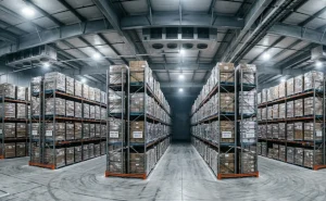 Server room with temperature-controlled environmen